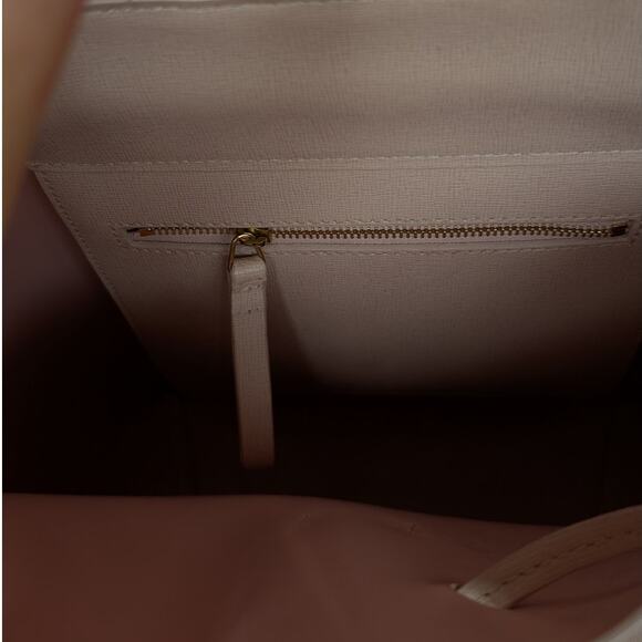 Mansur Gavriel Grained Calfskin Leather Bucket Mini Backpack Rosa - Picture 6 of 13